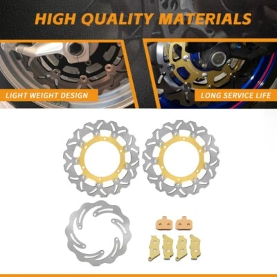 For Aprilia Front Rear Brake Disc Rotors Pads ETV 1000 Caponord Rally 2003 03 - Image 1 of 4