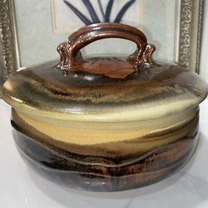 Vintage Neil Moss Studio Pottery Pot With Lid/ Rare/ 9” - Picture 1 of 12