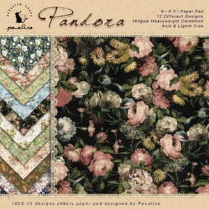 12X Vintage Flower Paper Pad Scrapbooking Single-sided Journal Album Card Craft - Picture 1 of 5