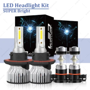 6000K LED HEADLIGHTS FOR 2008-2014 DODGE CHALLENGER HIGH LOW BEAM FOG LIGHT BULB - Picture 1 of 16