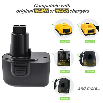 TECMANA 5Ah Batteria Caricatore per Dewalt 12V DW9071 DC9071 DE9501 DE9075 DE9037 DE9074