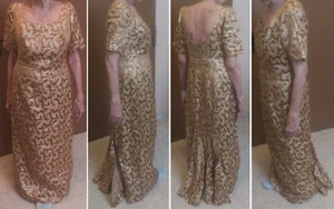 Abendkleid Cocktailkleid Ballkleid Theater Bühne gold ca. Gr. 40 hochwertig - Bild 1 von 18