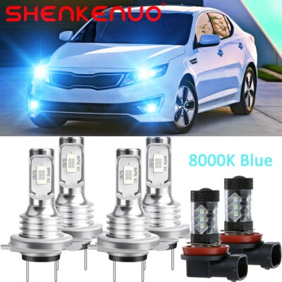 For 2014 2015 KIA OPTIMA-6x 8000K LED Headlight High/Low+Fog Light Bulbs Kit HK - Image 1 of 4