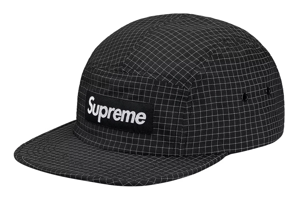 Gorra de campamento Supreme reflectante Ripstop negra (FW18H17) talla única Foto 1 de 1