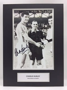 RARE Charlie Hurley Sunderland Signed Photo Display + COA AUTOGRAPH IRELAND EIRE - Picture 1 of 2