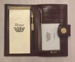 RARE VINTAG Bosca Old Leather Brown Deluxe Wallet with pocket/ Note Book /Pe.. - Picture 1 of 4