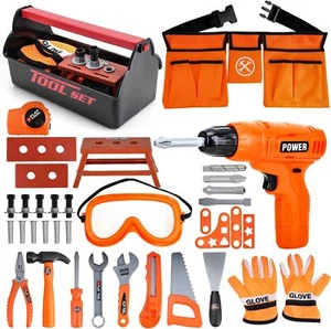 Toy Life Kids Tool Set For Boy Ages 4-6 With Belt, Toddler Tool Set Wi - Picture 1 of 8