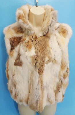 Adrienne Landau Natural Rabbi Fur Vest - Size Medium - *NEW* - Image 1 of 4
