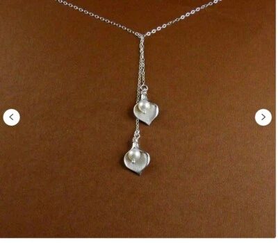 Calla Lilly Calla Lily Necklace Calla Lily Lariat Flower Sterling Silver Chain - Image 1 of 3