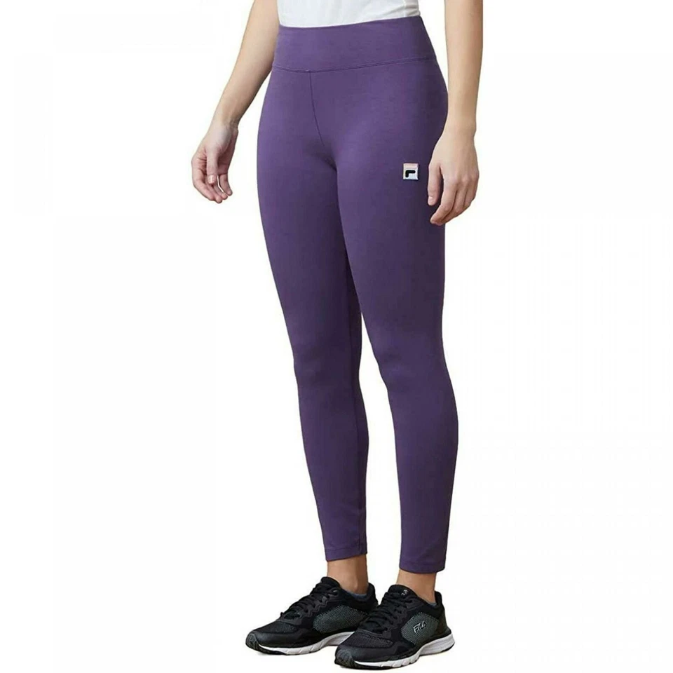 FILA Womens Leggings Purple Size Small High Waist Gothic Grape