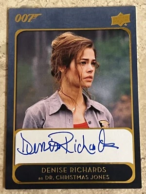 Tarjeta autógrafa rara 2020 James Bond Villains & Henchmen Denise Richards Dr. Jones Foto 1 de 2