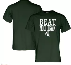 Men's XXL - Green Michigan State Spartans BEAT MICHIGAN um Rally Call T-Shirt - Picture 1 of 4