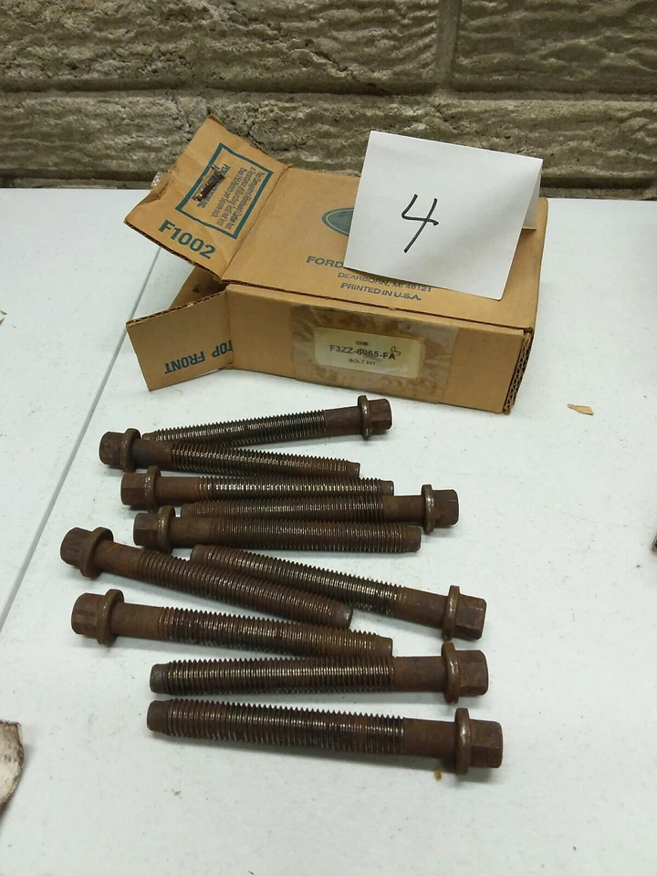 (x10) Ford Cylinder Head Bolts F3ZZ6065FB For Various 85-01 Ford 4Cyl 2.3L 2.5L - Image 1 of 1