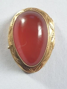 OLD PHOTO HOLDER GOLD 18K AND RED AMBER AMBRE ROUGE DS L ETAT 2 GRAMMES - Imagen 1 de 7