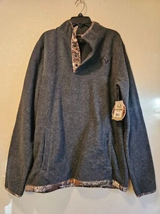 Realtree Herren Pull Over Sweatshirt grau mit Camouflage Gr. M, neu (11) - Bild 1 von 4