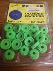 Sno-Stuff Snowmobile Track Stud Lightweight Diamond Backers 5/16 24 Pack Green