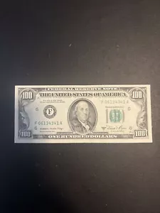 Lightly Circulated Small Head $100 bill (One Hundred Dollar Bill) - Series 1981A - Picture 1 of 2