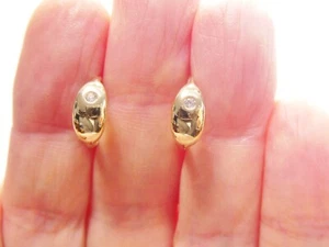 10K REAL YELLOW GOLD DESIGNS HIGH POLISH FANCY EARRINGS - Picture 1 of 8