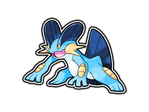 Swampert wasserdichter Vinyl-Aufkleber Sticker gestanzt - Bild 1 von 1