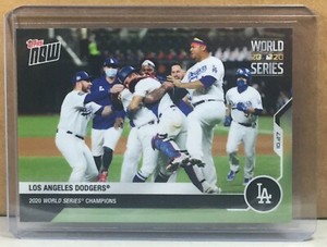 2020 TOPPS NOW #482 LOS ANGELES DODGERS WORLD SERIES CHAMPIONS Print Run 2687  
