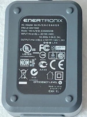 Enertronix Netzteil: 12V/1A Type: EXA0602XB AC/DC Adapter  gebraucht. - Bild 1 von 3