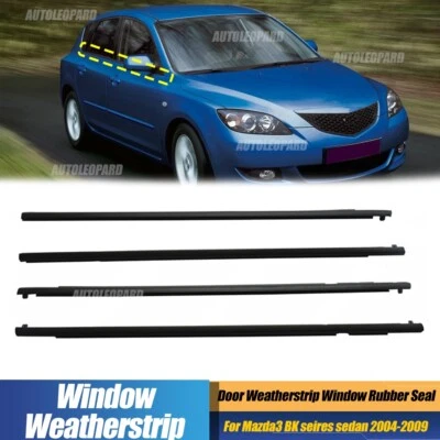 Vedação de borracha para janela meteorológica porta externa Mazda 3 BK seires sedã 2004-2009 somente - Imagem 1 de 4