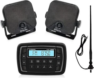 Herdio Wasserdicht Marine Radio Set, Auto AM/FM Radio Stereo Receiver + 4 Zoll  - Bild 1 von 6