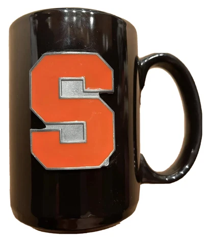 2012 SYRACUSE UNIVERSITY PEWTER LOGO BLACK COFFEE MUG, LICENSED, NEW NWT Cover