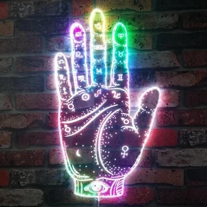 ADVPRO Fortune Teller Welcome Hand Palmistry RGB Dynamic Glam LED Sign - Picture 1 of 19