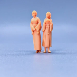 1:64/1:43 Unpainted Miniature Model Kimono Girls T122 - Picture 1 of 5