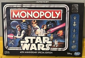Star Wars Monopoly 40 Aniversario Edición Especial (2016) ~ABIERTO CON PIEZAS SELLADAS - Imagen 1 de 8