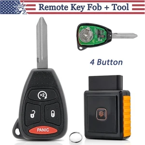 Replacement For 2005 2006 - 2011 Dodge Dakota Remote Key Fob 4 Button + Tool Kit - Picture 1 of 10