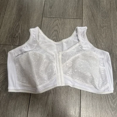 PICK SIZE - RAGO Cortland 9650 Front Closure Wire-Free WHITE Bra - Image 1 of 4