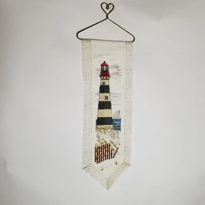 Tirador de campana de faro completo punto de cruz en percha 24 pulgadas por 7 pulgadas  - Imagen 1 de 4