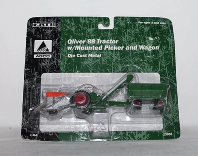 Трактор ERTL Agco 1:64 Oliver 88 с установленным сборщиком и универсалом - литой металл - НОВЫЙ - Изображение 1 из 4