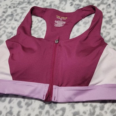 Sujetador deportivo Tek Gear talla mediana cremallera delantera nuevo Foto 1 de 4