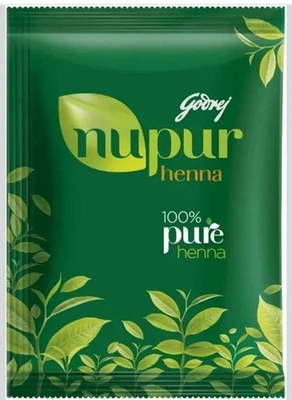 Godrej Nupur 100% Pure Henna Powder for Hair Colour (Mehandi) | for Hair, Hands - Image 1 of 4