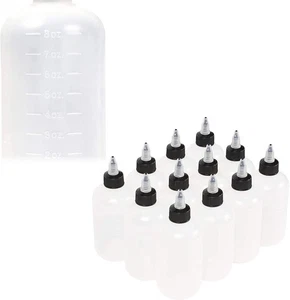 Juvale Boston runde Quetschflaschen für Heimwerkerprojekte - weiß  - Bild 1 von 10