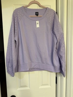 Sudadera Gap Vintage Suave Ojales Color Lavanda Talla XL NUEVA CON ETIQUETAS Foto 1 de 4