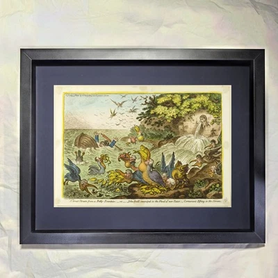 Arte James Gillray "A Great Stream" enmarcado personalizado Foto 1 de 3