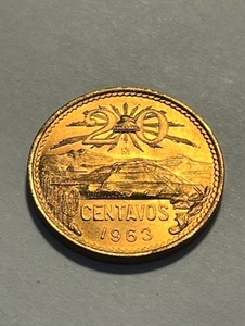 1963 Mexico 20 Centavos/Gem Red #20065 - Picture 1 of 2