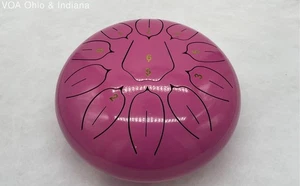 10" Pink Tongue Drum - Picture 1 of 4