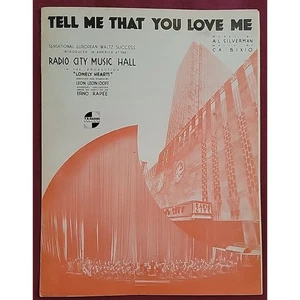 Partituras de colección 1933 - Dime que me amas - Silverman & Bixio - T.B.Harms - Imagen 1 de 2