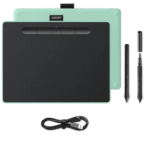 Wacom Intuos M Pistachio-green with Bluetooth – Drawing Tablet with Pen, Stylus  - Picture 1 of 6