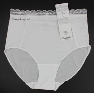 NWT Chantelle C16880 "Soft" High Waist Microfiber w/ Lace Full Brief Panty White - Picture 1 of 5