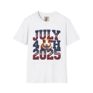 Gildan patriotisches Meerschweinchen T-Shirt, Unisex 4. Juli Tee, Fun Independence Day - Bild 1 von 9