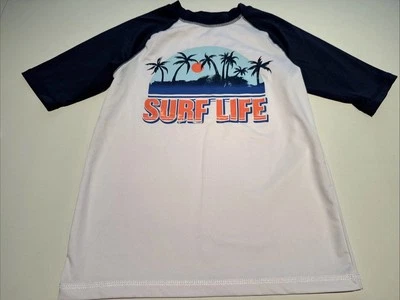 Rashguard manga corta Children’s Place talla L grande niño blanco azul marino naranja Foto 1 de 4