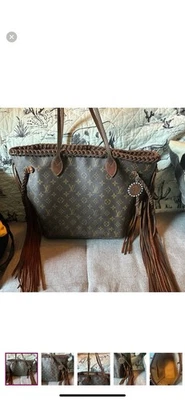 Bolso Louis Vuitton Keep It Gitano Flecos Renovado Monograma Neverfull Western Foto 1 de 4