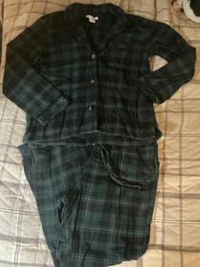 Madewell Damen Flanell Schlafanzug Pyjama Set in Reywood kariert 100 % Baumwolle Medium - Bild 1 von 7