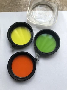 Leica green,yellow And Orange Filters A36 For Elmar And Summaron Lenses - Picture 1 of 7